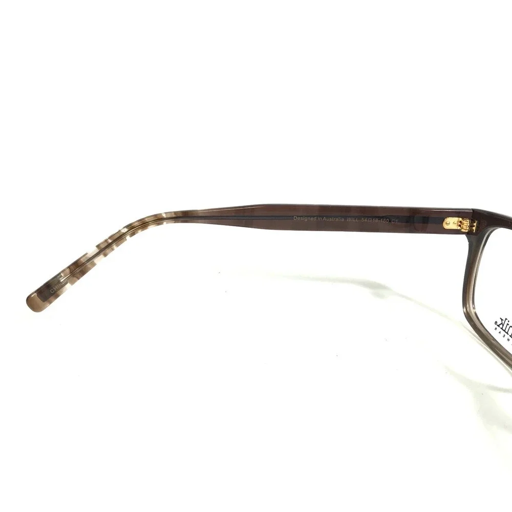 Iconik Eyeglasses Frames WILL C1 Brown Fade Rectangular Full Rim 54-18-150